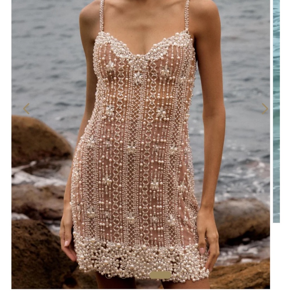 PatBo Rare Pearl Embellished Dress in size Small (2-4) NWOT - Picture 4 of 5